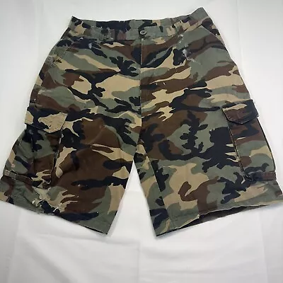 Victorious Men's Camouflage Distressed Cargo Shorts Size 38 • $8.99