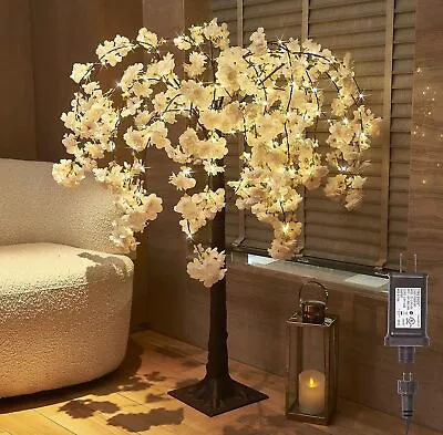 4ft Lighted Cherry Blossom Tree Pink LED Artificial Tree For Wedding Party Decor • $59.99