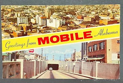 Postcard Greetings From Mobile Ala. ~ Alabama 1958 Postmark • $4.95