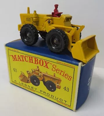 1960s Matchbox Regular Wheels #43 Aveling-Barford Tractor Shovel In Original Box • $7.23