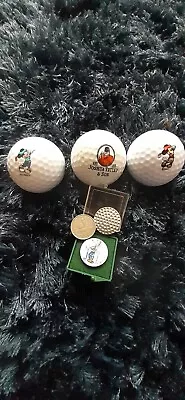 £4.99 • Buy Tetleys Golf Ball 2 Disney Mickey Mouse Golf Balls Goofy Ball Marker Golf Coin