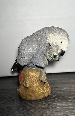 African Grey Parrot Large Stone Figurine By Larry Miller United Designs • $30