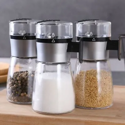 Push-type Salt Dispenser Sugar Bottle Spice Pepper Seasoning Bottle Container UK • £8.59