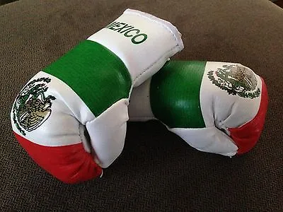 MEXICO MEXICAN FLAG Mini Boxing Gloves Ornament Brand New • $5.47