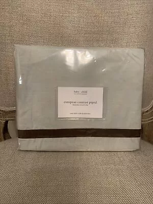 Restoration Hardware Baby&Child European Contrast Piped Bedding Crib Skirt Mist • $45