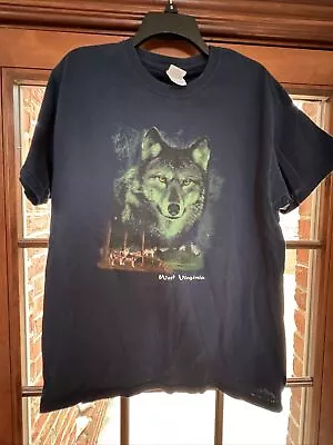 West Virginia State Wildlife Center WV T Shirt Wolves Howl Moon Large • $9.95