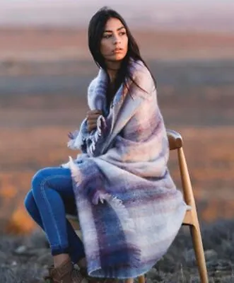 Mohair Wool Blanket. Beautiful Story-The Lullaby. South African. New. XL 86'X94' • $195