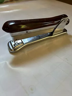 VTG Ace Liner Model 502 Stapler Retro Mid Century Brown Tortoise Made In USA • $10