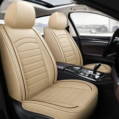 For Volkswagen Premium PU Leather Full Set/2 Front Car Seat Covers Auto Cushions • $90.16