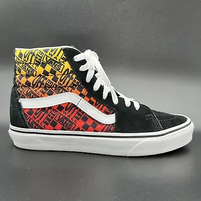 Vans Sk8 Hi Flame Shoes Mens Size 7.5  Sneakers Black Paul Van Doren ( 9 Women ) • $37