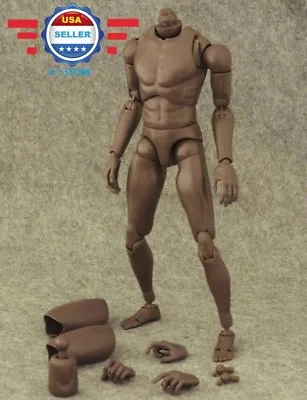 FREE SHIPPING █ 1/6 African American Male Body Action Figure • $21.07