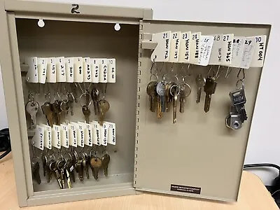 Locking Key Cabinet For 30 Keys Wall Mount Metal With 3 Three Lock Keys • $5