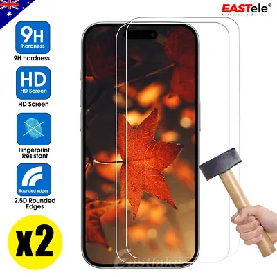 2xTempered Glass Screen Protector For IPhone 15 14 13 12 11 Pro XS Max XR 8 Plus • $6.99