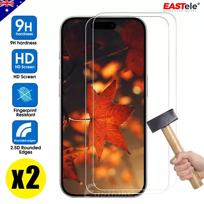 2xTempered Glass Screen Protector For IPhone 15 14 13 12 11 Pro XS Max XR 8 Plus • $6.99