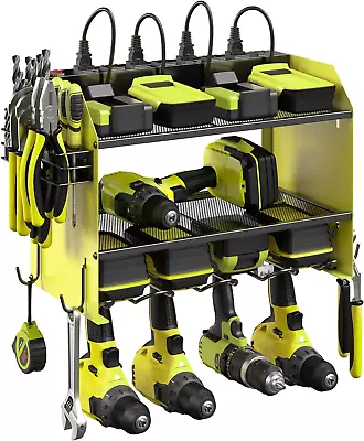 Modular Power Tool Organizer Wall Mount With Charging Station. Garage 4 Drill St • $100.99