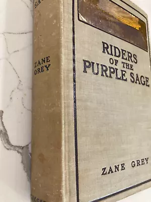 Riders Of The Purple Sage Zane Grey 1912 Grosset & Dunlap Hardcover • $15