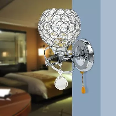 2022 Crystal Modern Indoor LED Wall Light Lamp Bedroom Living Room Home Decor • £12.49