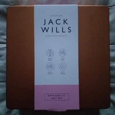 🛀 Bnib Brand New Jack Wills English Velvet Body & Bath Gift Set In A Gold Tin • £10