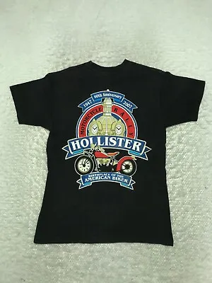 $20 • Buy Hollister Bikes 1947 2007 Anniversary Size M Graphic Alstyle Black Tee T-Shirt