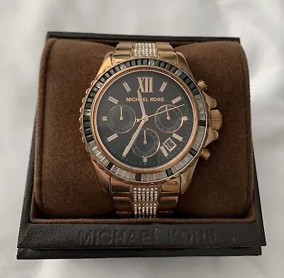 Michael Kors 'Everest' Baguette Crystal Bezel Bracelet Watch • $99