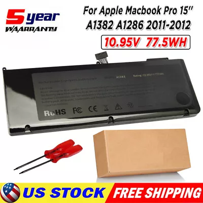 Genuine A1382 Battery For Apple MacBook Pro 15  A1286 (Early/Late 2011 Mid 2012) • $25.20