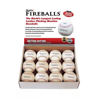 Heater Sports Fireballs Genuine Leather Pitching Machine Baseballs By The Dozen • $69.99