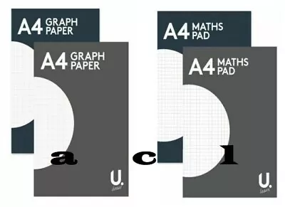 A4 MATHS PAD SQUARED / GRAPH PAPER Notepad 80 Page Grid School Homework • £3.35