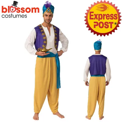 CA1162 Deluxe Sultan Arabian Prince Shiek Aladdin Genie Book Week Mens Costume • £24.39