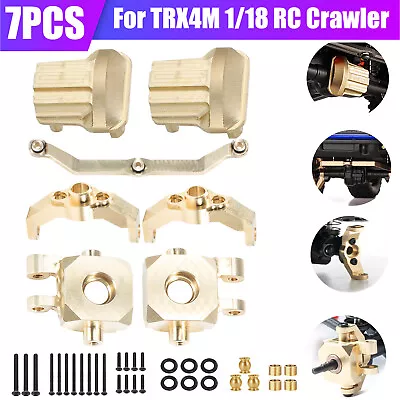 Gold Steering Link Front Knuckles For 1/18 RC Car Traxxas TRX4M Upgrade Parts • $33.29