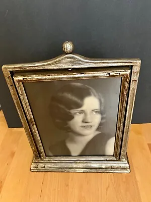 Antique Art Deco Two Sides Picture Tilt Swing Wood Picture Frame. • $69.99