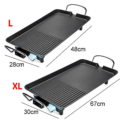 £38.52 • Buy Electric Teppanyaki Table Top Grill Griddle BBQ Hot Plate Barbecue L/XL Size 