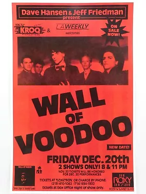 $14.95 • Buy Wall Of Voodoo The Famous Roxy Theatre In Hollywood Vintage Punk Concert Poster