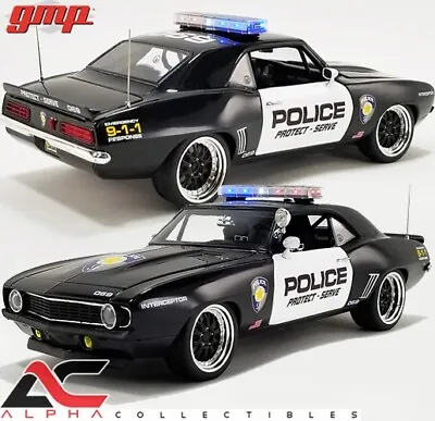 Gmp 18935 1:18 1969 Chevrolet Camaro (street Fighter) Lighted Police Interceptor • $124.95