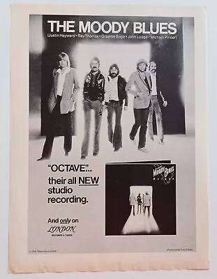 THE MOODY BLUES OCTAVE~1979 Lp Promo~Vintage Print Advert Ad Mini-Poster Decor • $6.99