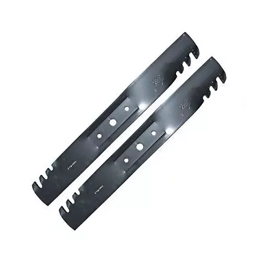 2x 42  Heavy Duty Toothed Mulcher Blades For John Deere Ride On Mowers GX20433 • $69.95
