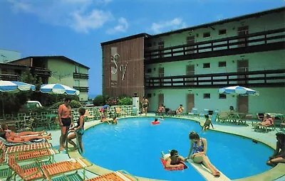 Virginia Beach VA Sea Vacationer Hotel Pool View VTG Standard Postcard Unposted • $3.96