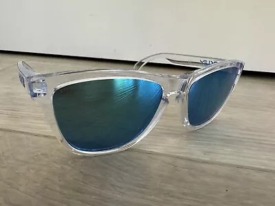 Oakley Frogskins Unisex Sunglasses - Crystal Clear/Prizm Sapphire (OO9013-D055) • $79.99