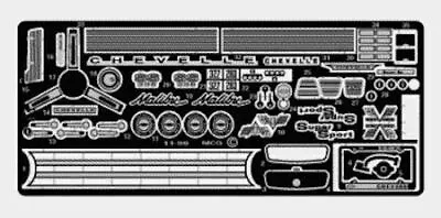 Model Car Garage 2134 1/25 Scale 1967 Chevy Chevelle Photo Etched Detail Set • $16.99