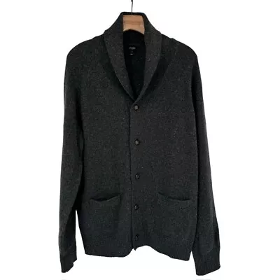 J. Crew  Donegal Wool Shawl Cardigan Button Down Grandpa Sweater Size Large • $39.99
