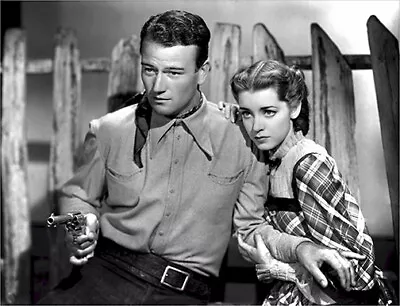 JOHN WAYNE & MARSHA HUNT Black/White Celebrity Photo Print 11 X 8.5  • $6.99