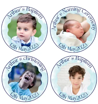 £3.70 • Buy 20 X  Edible YOUR PHOTO Personalised Religious Cupcake Toppers Icing/wafer Uncut