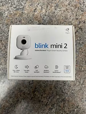 Blink - Mini 2 Indoor/Outdoor 1080p Plug-In Security Camera (1-Pack) - White • $39.99