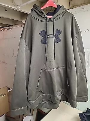 (A50) Under Armour Hoodie  - Olive Green W/thru Pocket Men's Size 3XL • $24.50