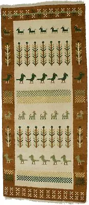 3X7 Modern Tribal Design Indo-Gabbeh Modern Oriental Rug Plush Carpet 2'7X6'7 • $230.30