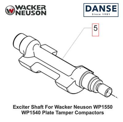 5000110185 Genuine Wacker Exciter Shaft Fits WP1550 WP1540 Plate Tamper • $155.51