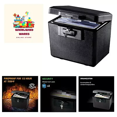 Fireproof Safe Box With Key Lock Safe For Files And Documents 0.61 Cubic Fe... • $75.99