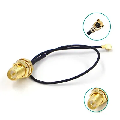 £3.49 • Buy SMA RP-female Bulkhead IPEX U.fl Wifi Card To Antenna Jumper 1.13 Cable Pigtail