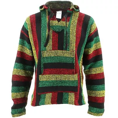 £25.90 • Buy Mexican Baja Hoodie Hoody Jerga Drug Rug Jumper Siesta Surf Hippy Baha Rasta