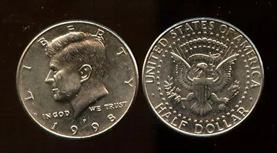 1998-P KENNEDY HALF DOLLAR (V949) Nice BU Coin • $1.73