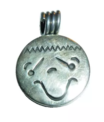 Vintage Happy Smiley Smile Face 925 Pendant Sterling Silver Charm Mexico • $10.63